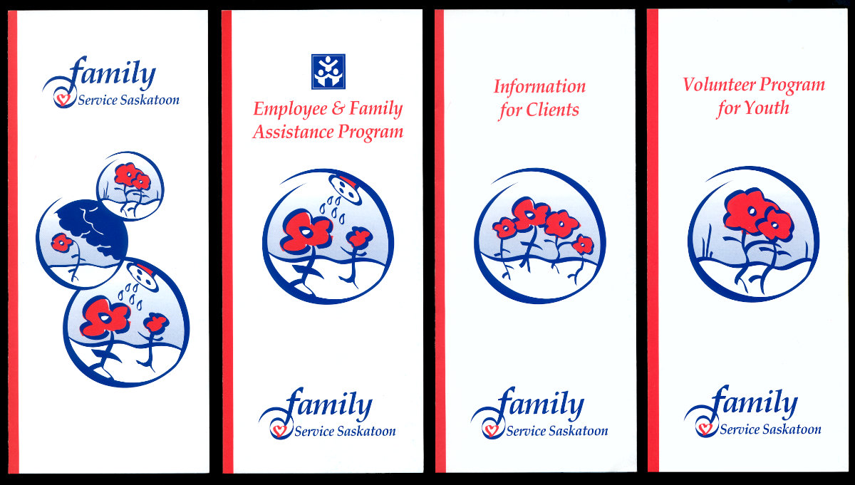 Family Service Saskatoon brochure covers