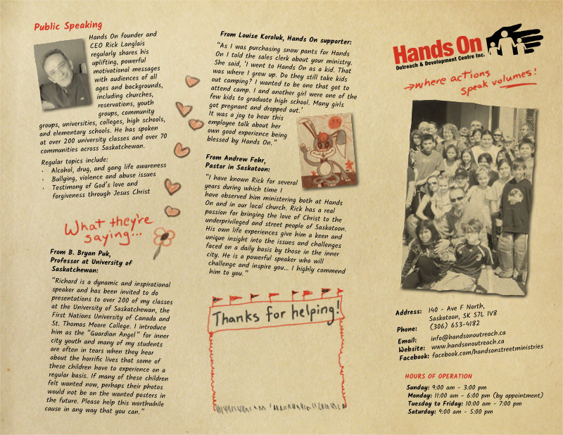 Hands On Brochure page 1