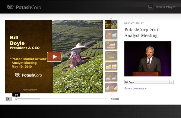 PotashCorp Flash video player