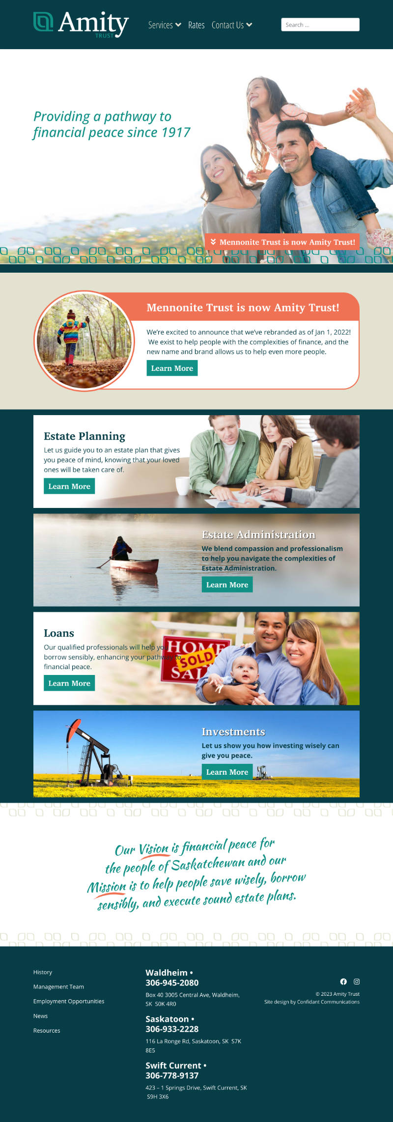 Amity Trust Joomla Website